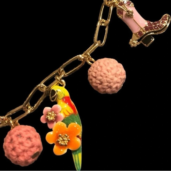 BETSEY JOHNSON SET Southwest Theme Charm Necklace & Matching Earrings NEW NWT - Picture 7 of 16